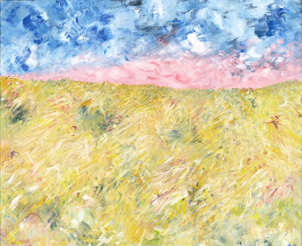 118-AprilGræs 110x135cm Akryl