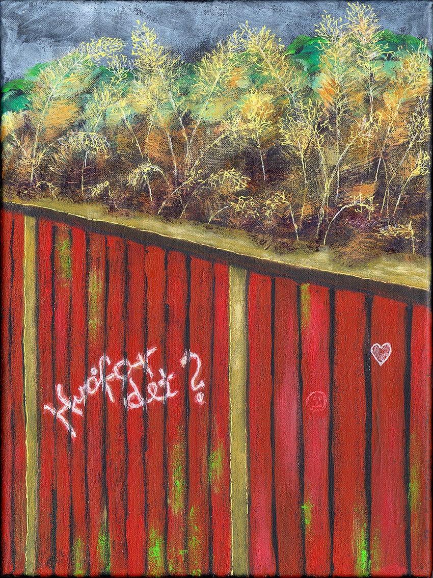 248-HvåforDet? 40x30cm Akryl